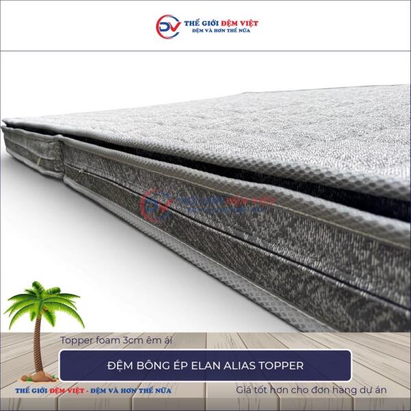 Đệm bông ép Elan Alias Topper 3